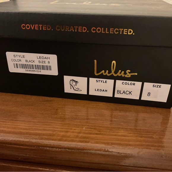 Lulus Womens Ledah Black Open Toe Lace Up Stiletto Gladiator Heels Size 8 - Picture 10 of 11